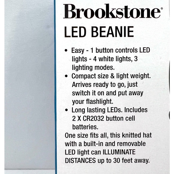 BROOKSYONE, LED BEANIE, BLACK COLOR, UNISEX, ONE SIZE FITS ALL, KNITTED HAT - Picture 10 of 10